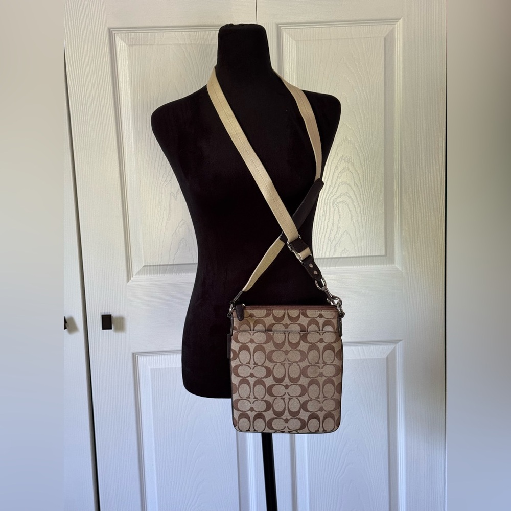 Coach Brown and Tan Crossbody Bag - Picture 2 of 2